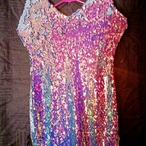 by & by Multicolor Sequin Dress